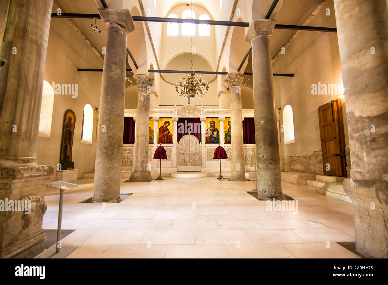 VELIKO TARNOVO, BULGARIA - 20 June 2019: Inside of Holy Forty Martyrs Church constructed in 1230 in Veliko Tarnovo, the former capital of the Second B Stock Photo