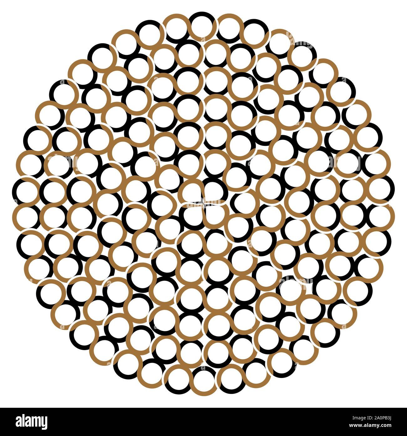 Round shape with circle dots. Vector chain template texture Stock Round shape with circle dots. Vector chain template texture Stock