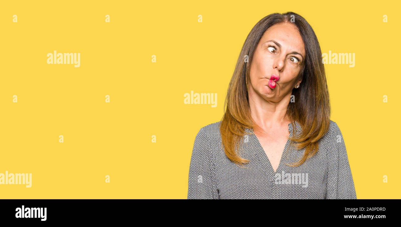 Natural happy woman full lips hi-res stock photography and images - Alamy