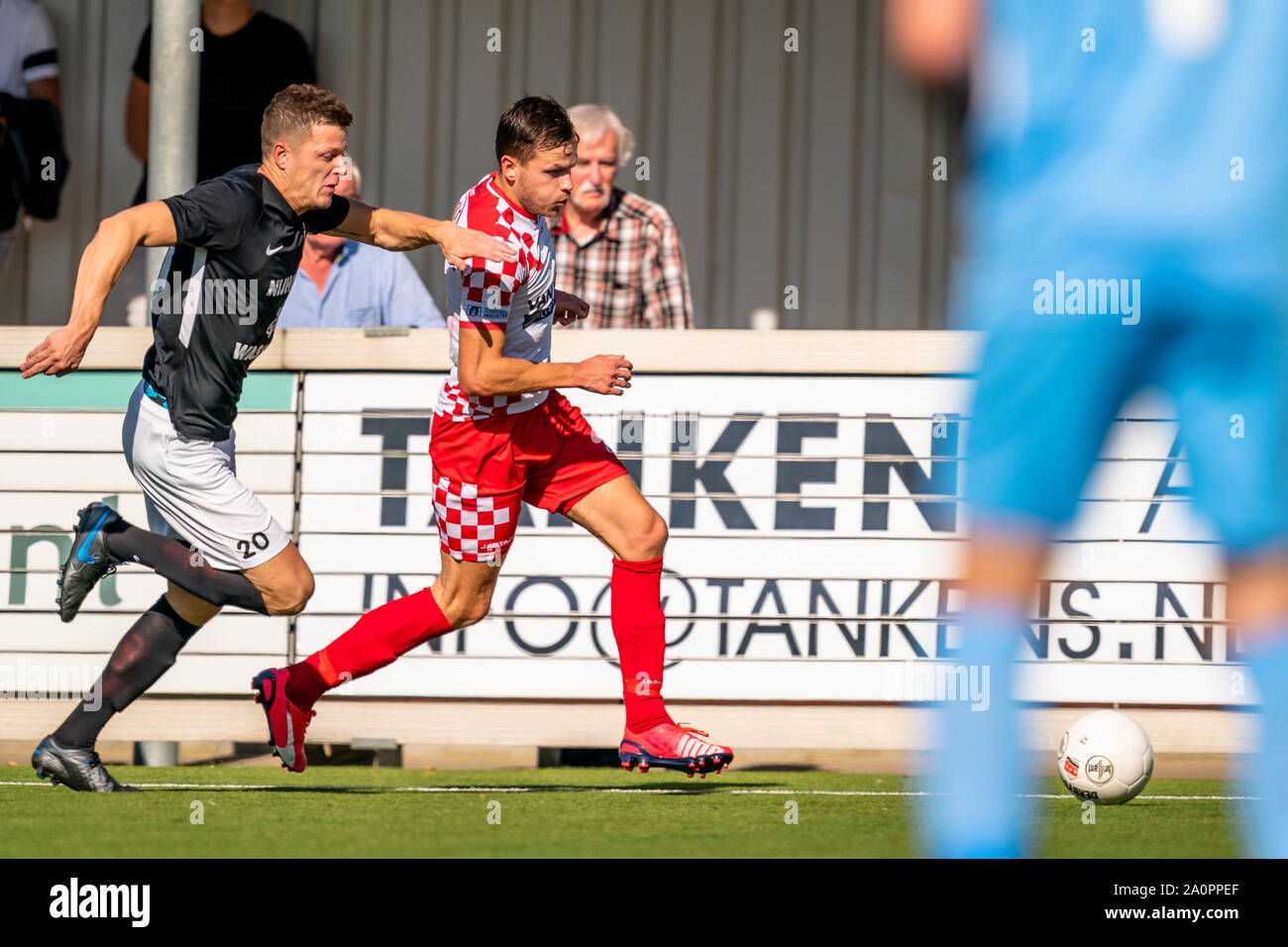 WERKENDAM, Netherlands. 21st Sep, 2019. football, Dutch tweede divisie