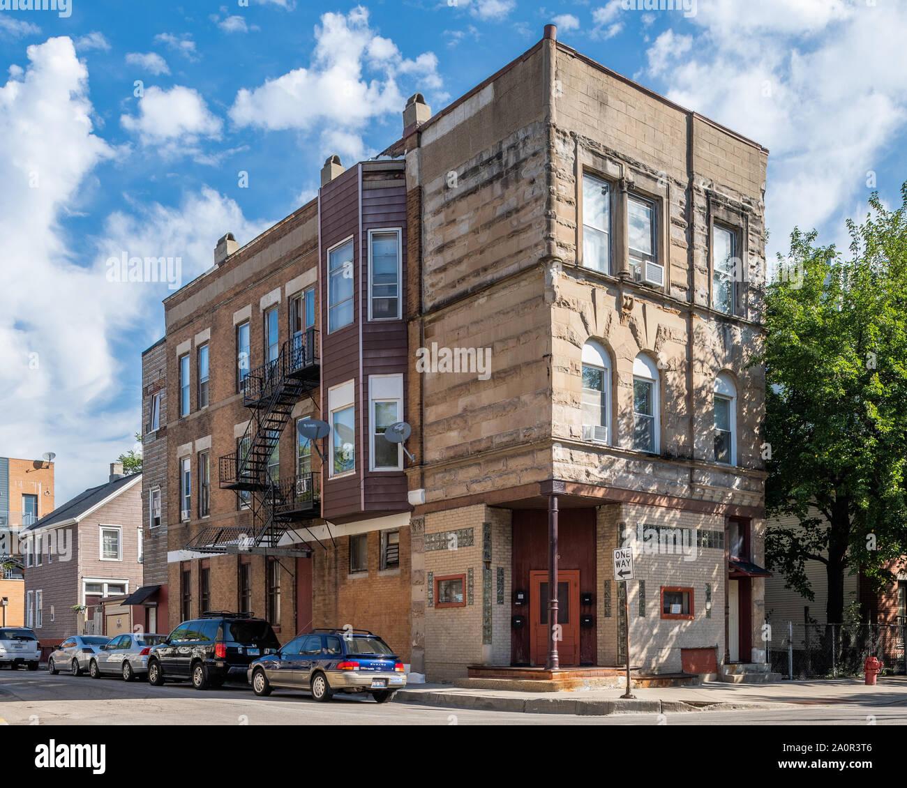 Residential buildings in the West Town neighborhood Stock Photo Alamy