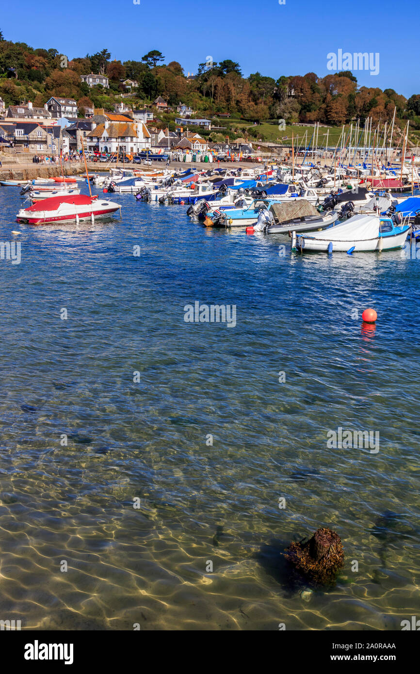 lyme regis south coast uk holiday resort, the historic cobb harbour, dorset, england, uk, gb Stock Photo