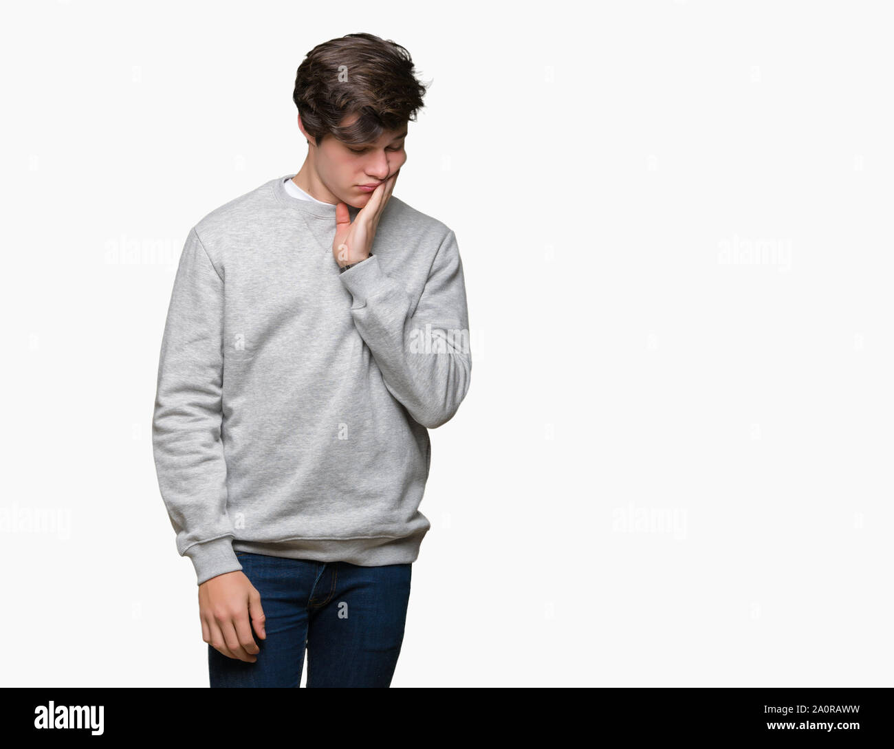 man wearing sweatshirt