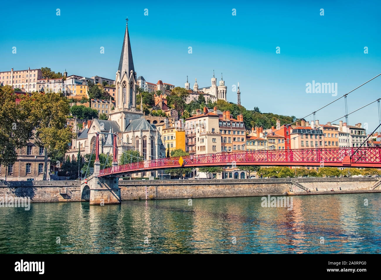 City of Lyon in daytime Stock Photo