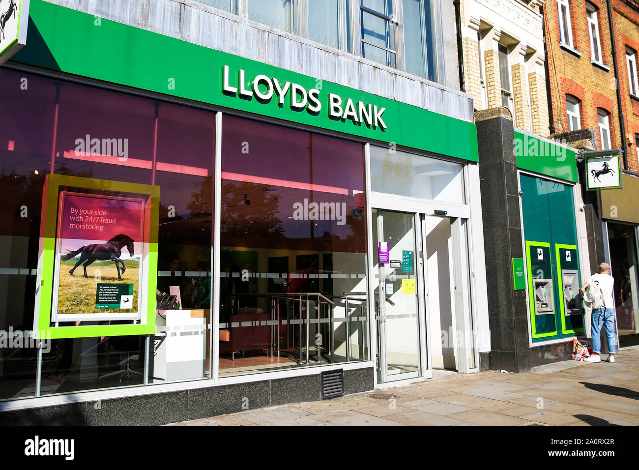 September 21, 2019, London, United Kingdom: An exterior view of Lloyds Bank in central London. Lloyds Bank plc is a British retail and commercial bank with branches across England and Wales. (Credit Image: © Dinendra Haria/SOPA Images via ZUMA Wire) Stock Photo