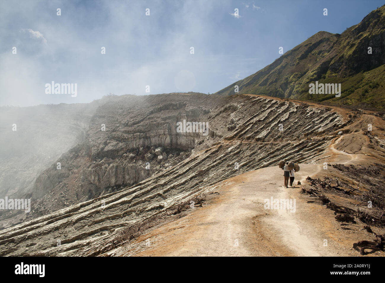 May 5, 2007, Ijen Kawah, Indonesia View of the route used by miners
