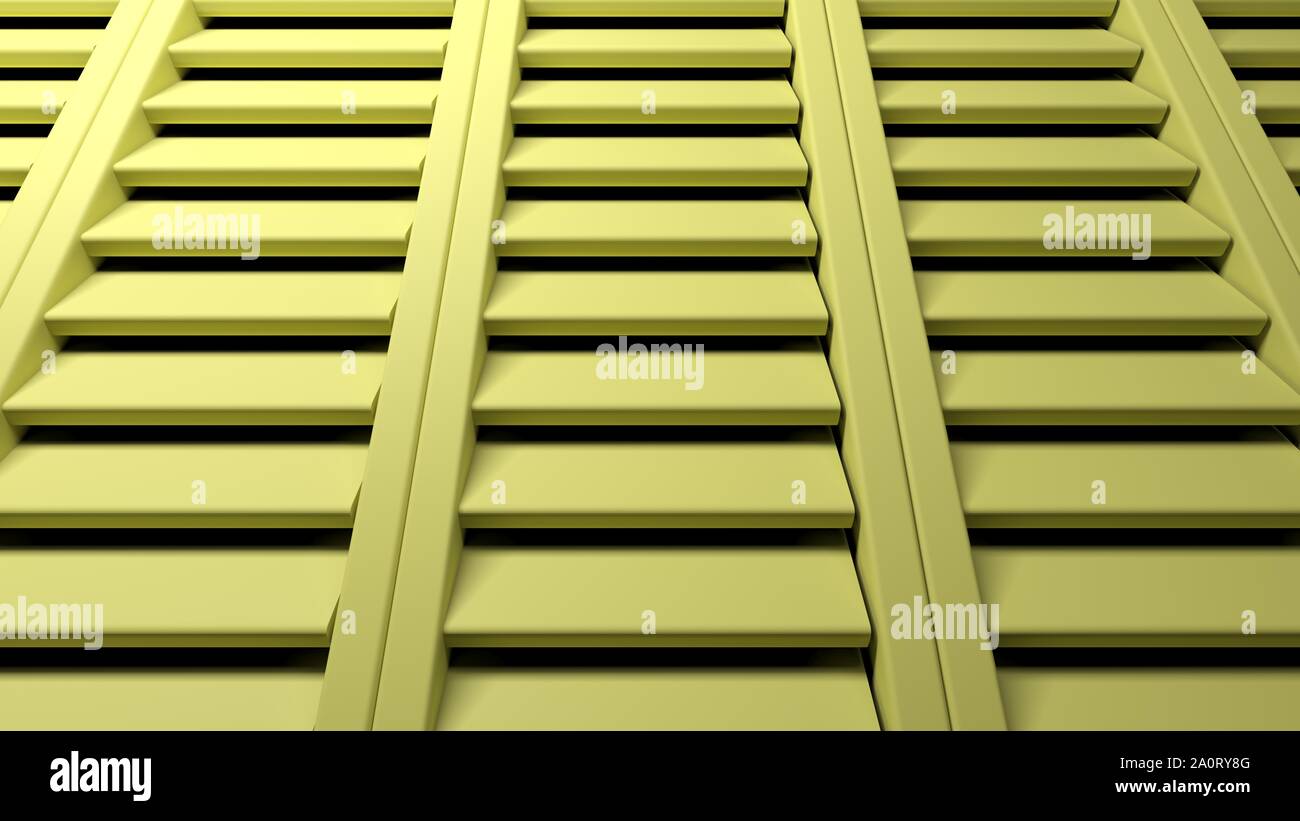 Abstract background with yellow shutters windows - 3D rendering