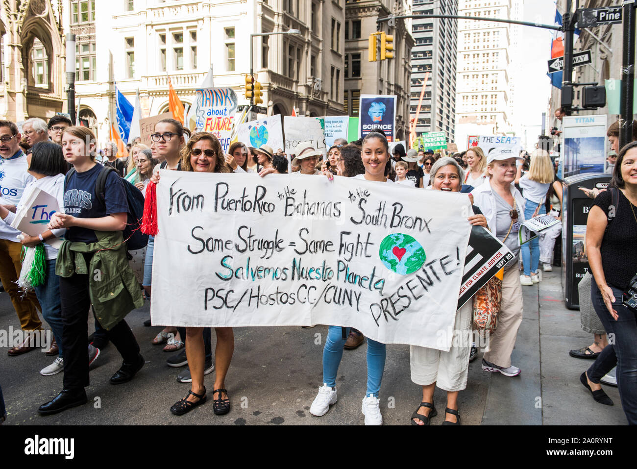 New York City, New York - September 20, 2019: Global Climate Strike Stock Photo