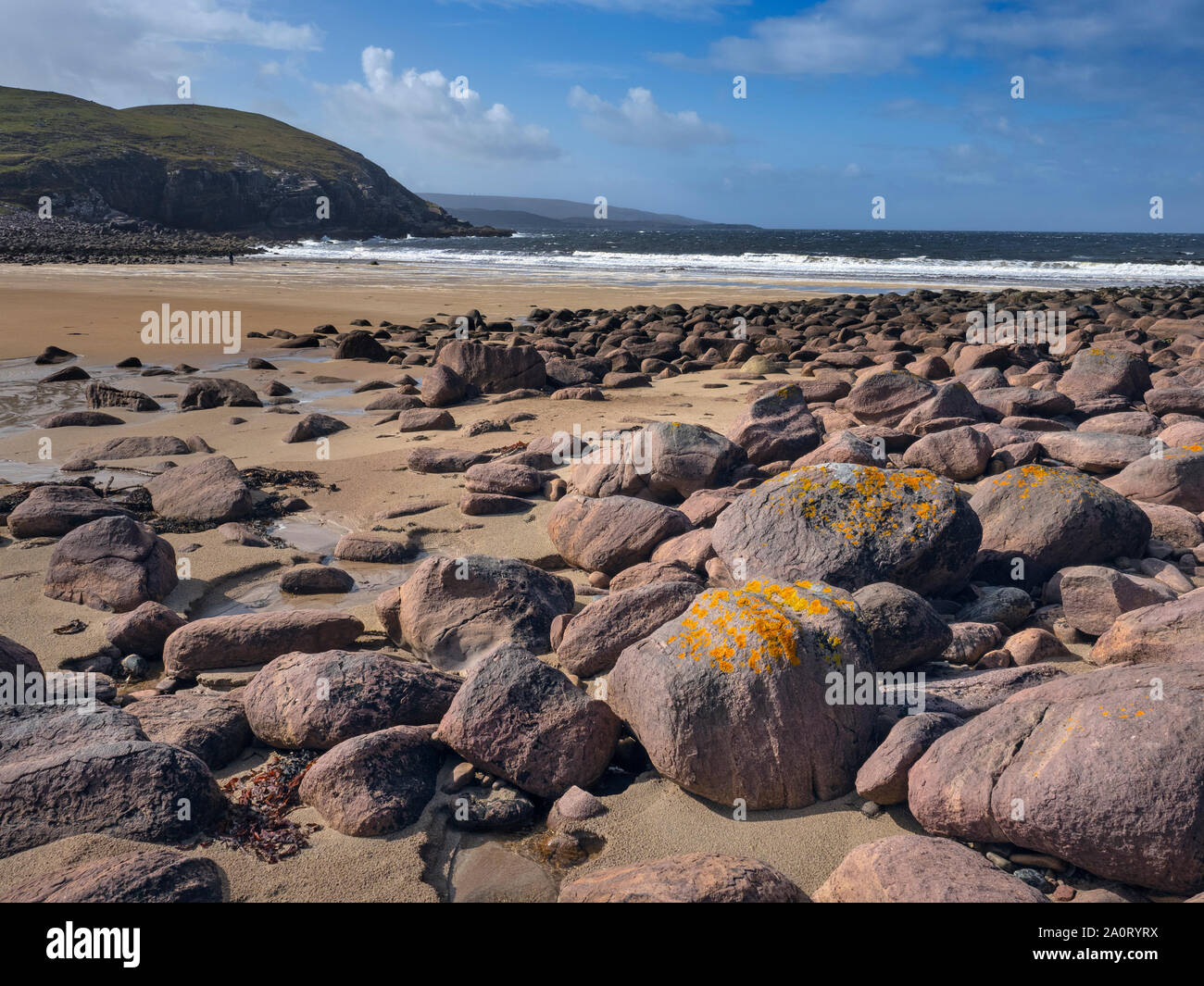 Slaggan Bay beach on the banks of the Minch Wester ross Scotland Stock Photo