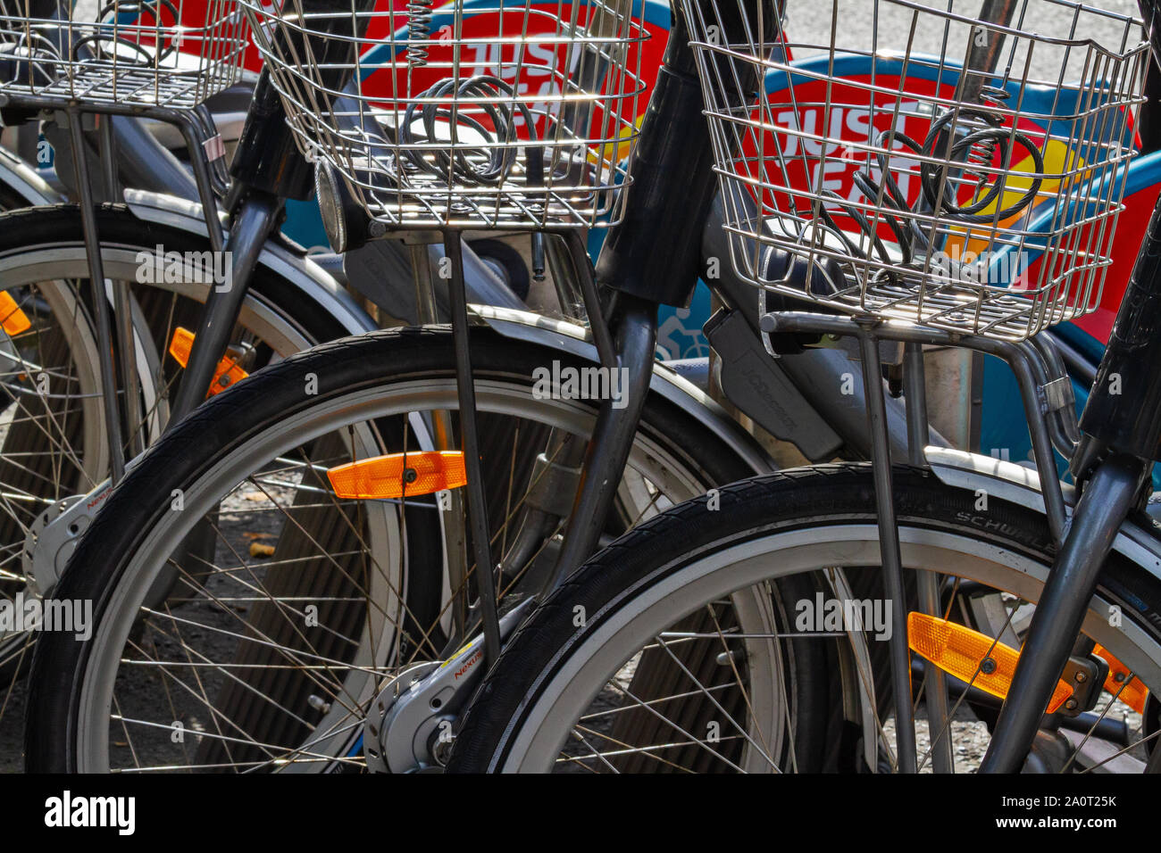 Just eat bicycle hire hires stock photography and images Alamy