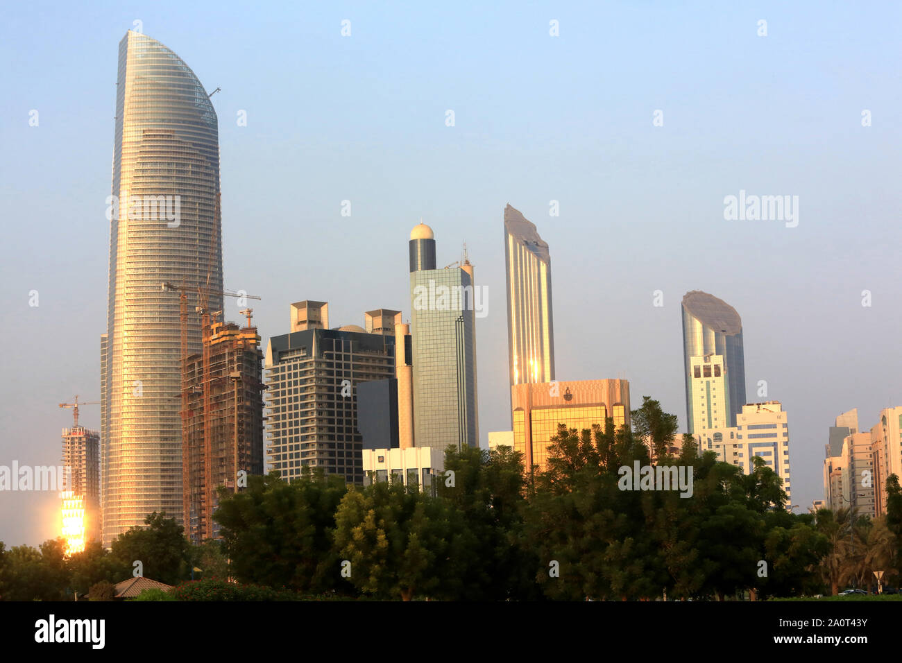 Buildings. Abou Dhabi. Emirats Arabes Unis. / Buildings. Emirate of Abu Dhabi. Stock Photo