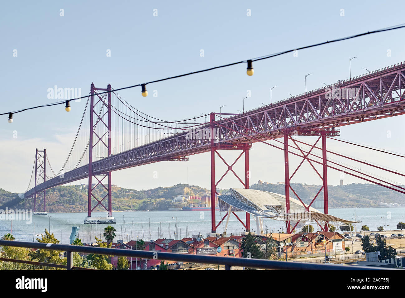 Lisbon, Portugal August 28, 2019 view from the rooftop bar at LX
