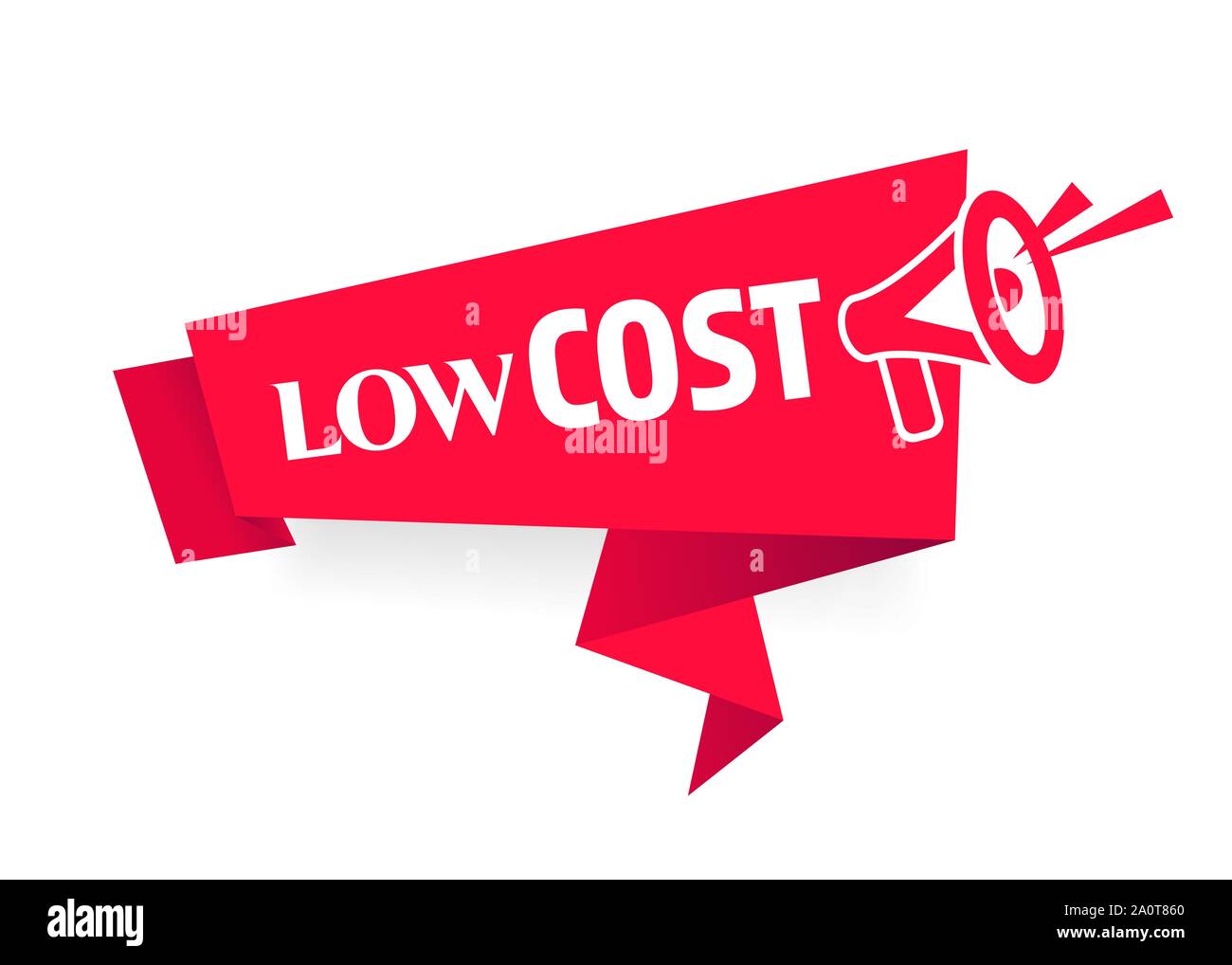 Offer Red Banner Discount Text Store Label Text Stock Vector Art