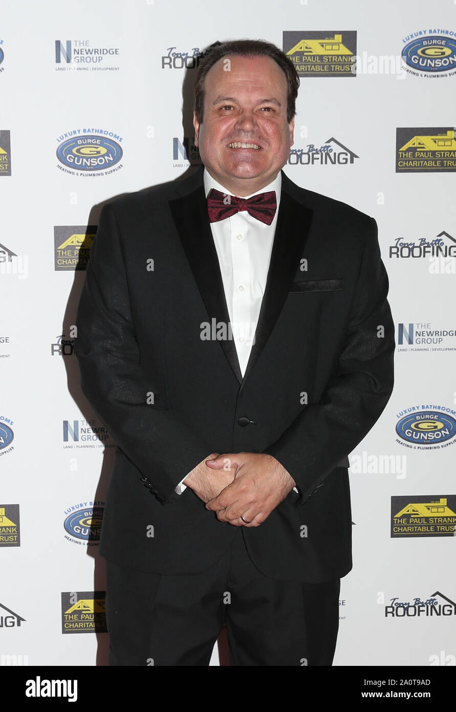 Shaun Williamson attends the PSR Charity Gala Ball for Shooting Stars Charity, at the Bank of England's Sport Ground, London. Stock Photo
