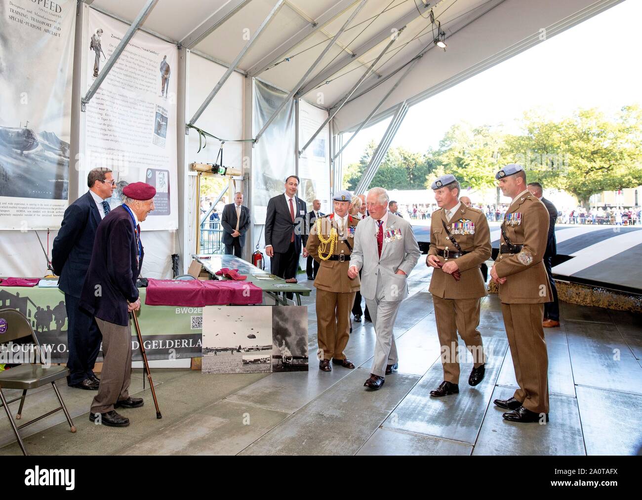 Oosterbeek, Netherlands. 21st Sep, 2019. Charles, Prince of Wales at the Airborne Memorial