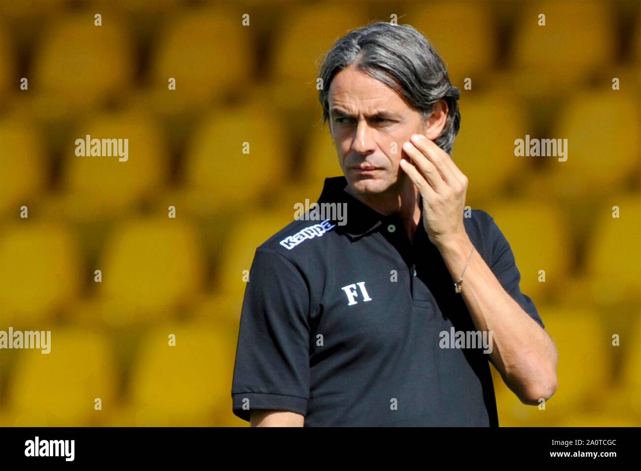 Benevento - Cosenza 1-0, Serie B, stadio Ciro Vigorito 21/09/2019, Filippo inzaghi allenatore del Benevento Benevento - Cosenza 1-0, Serie B, Ciro Vig Stock Photo