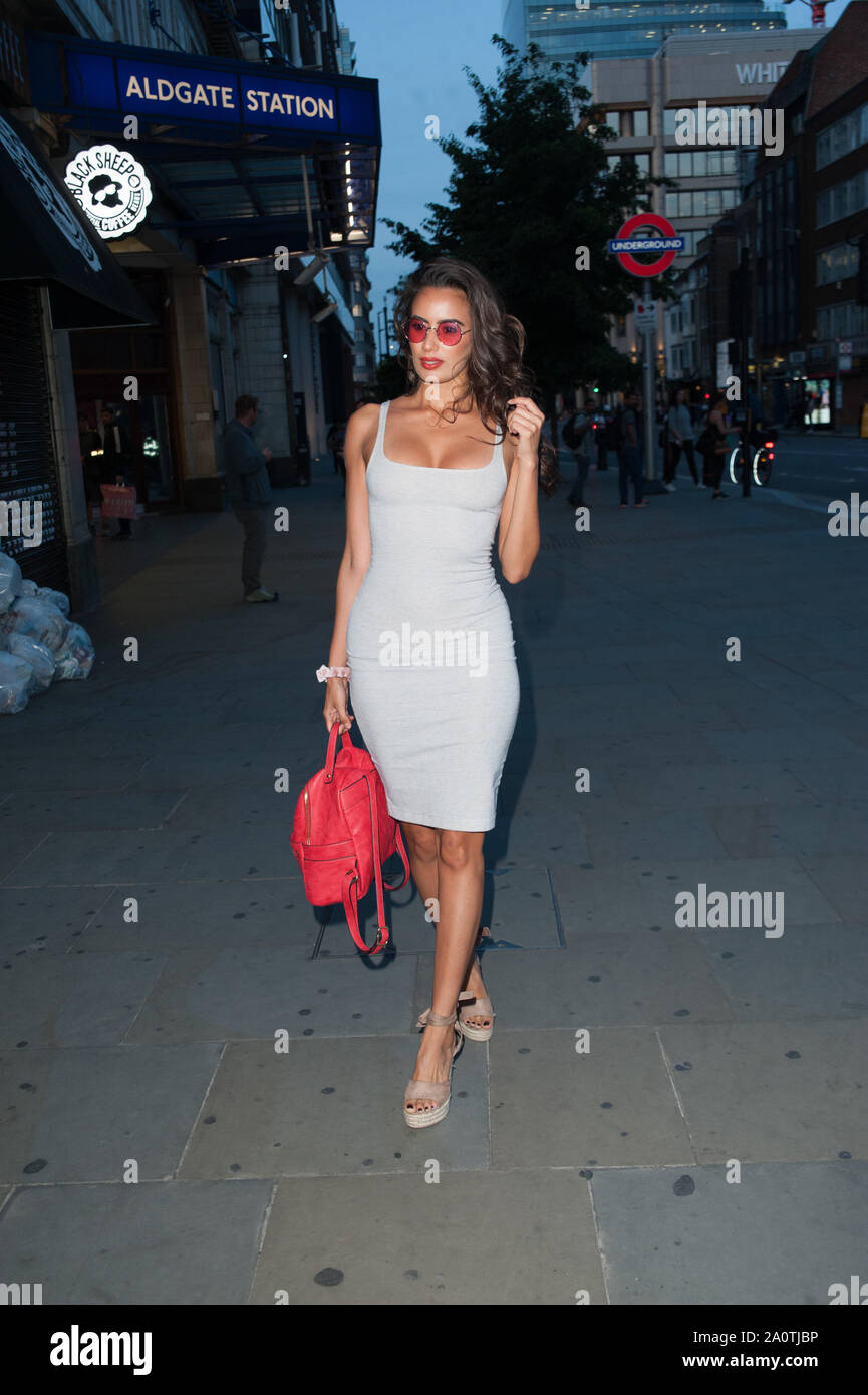 Seen arriving for Lucie Donlan Peng Hair Launch, Jin Bo Law, Dorsett City, London. 21.08.19 Featuring: Nebella Badda Where: London, United Kingdom When: 21 Aug 2019 Credit: WENN.com Stock Photo