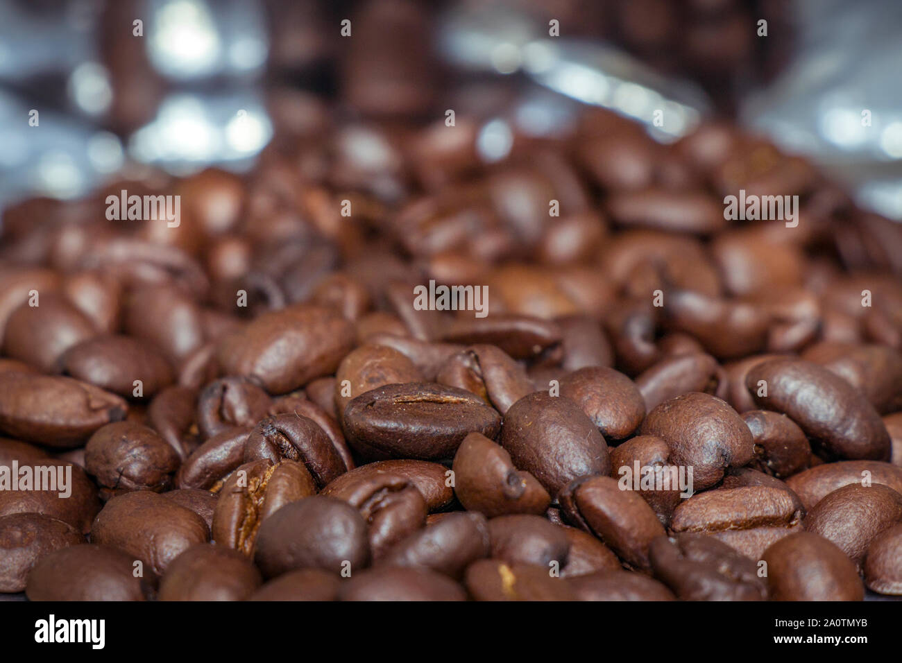roasted coffee beans, can be used as a background Stock Photo - Alamy