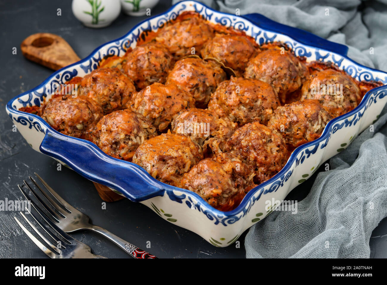 Meatball Form Minced meat in form fried hi-res stock photography and images - Alamy