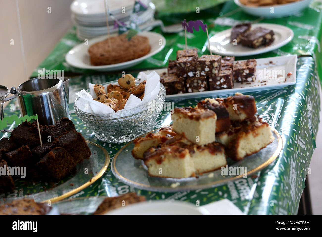 Macmillan Cancer Support tea party pictured in Bognor Regis, West Sussex, UK. Stock Photo