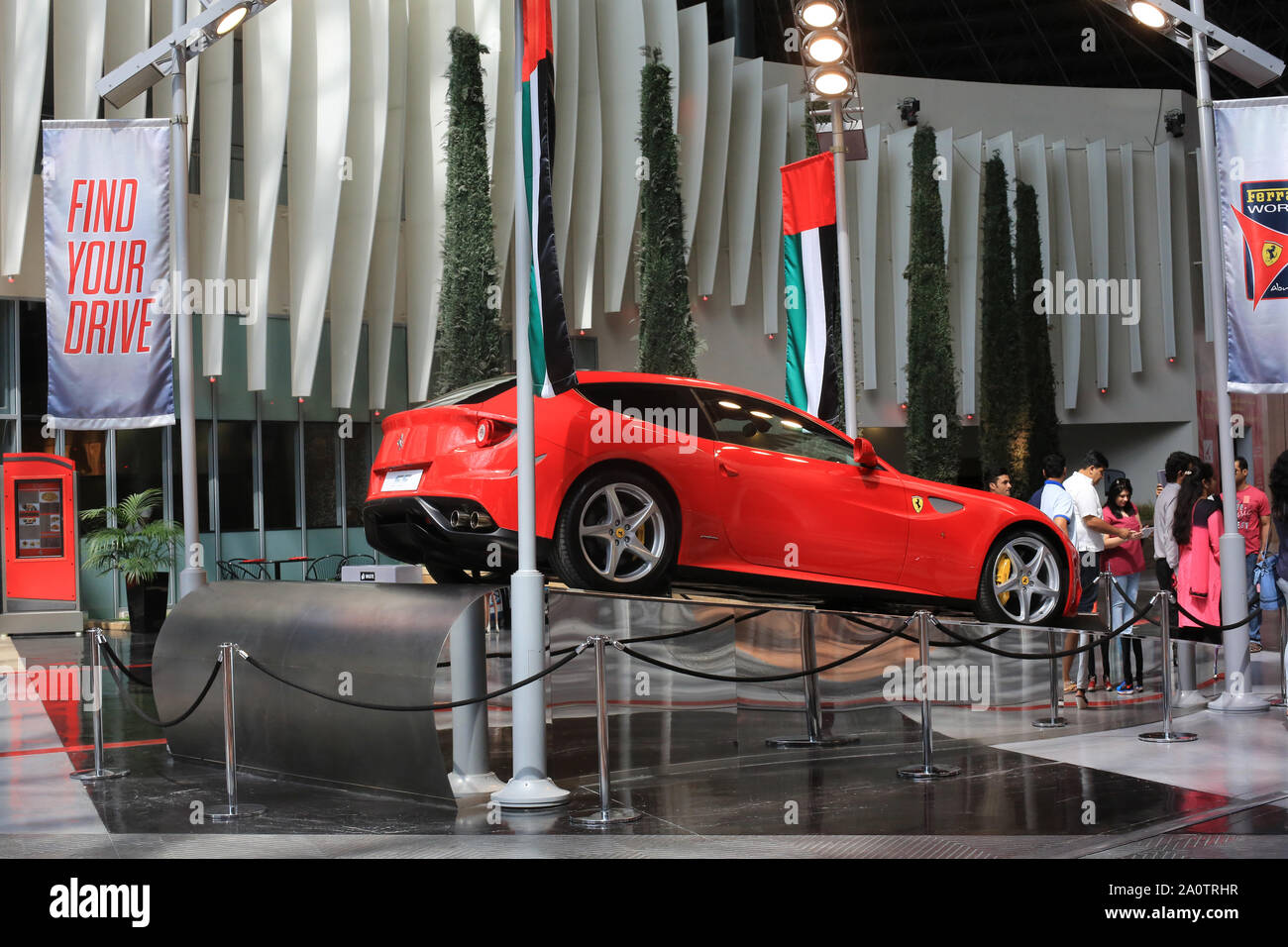 Le Ferrari World. Parc à thème. Abou Dhabi. Emirats Arabes Unis. / Ferrari World. Theme Park. Emirate of Abu Dhabi. Stock Photo
