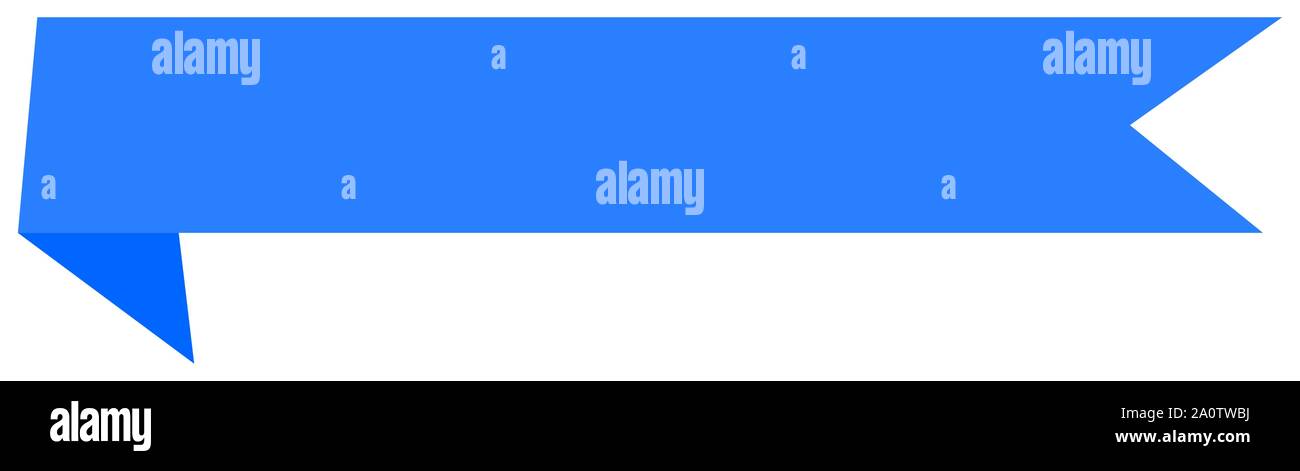 empty blue vector ribbon isolated on white background for apps and ...