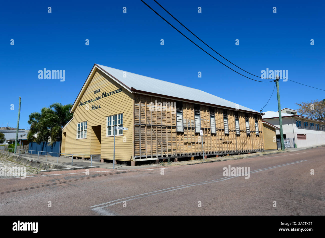 Historic Australian Natives Hall building, built in 1893, Charters Towers, Queensland, QLD, Australia Stock Photo