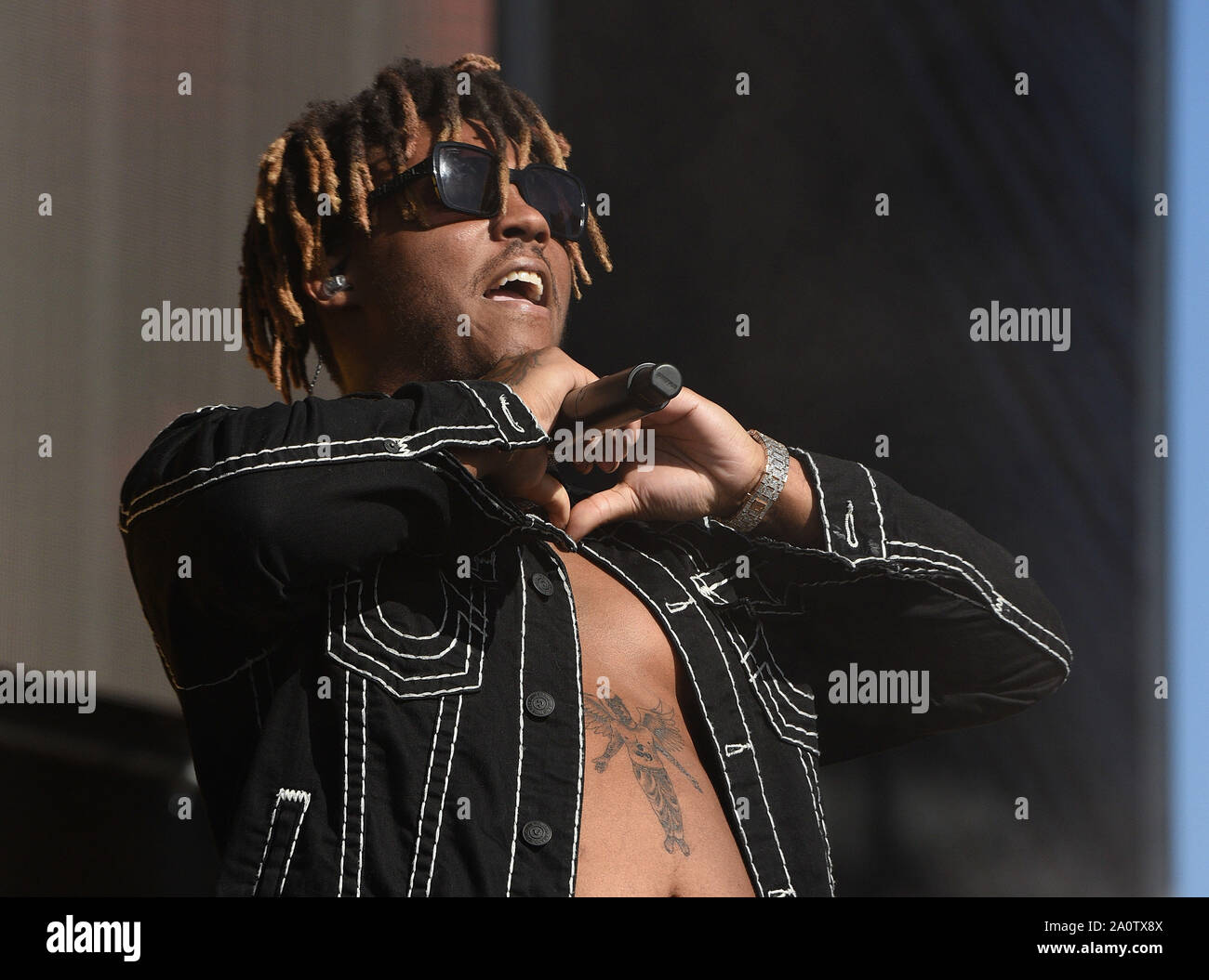 Juice Wrld performs on stage during the iHeartRadio Music Festival Daytime  Concerts at the Las Vegas