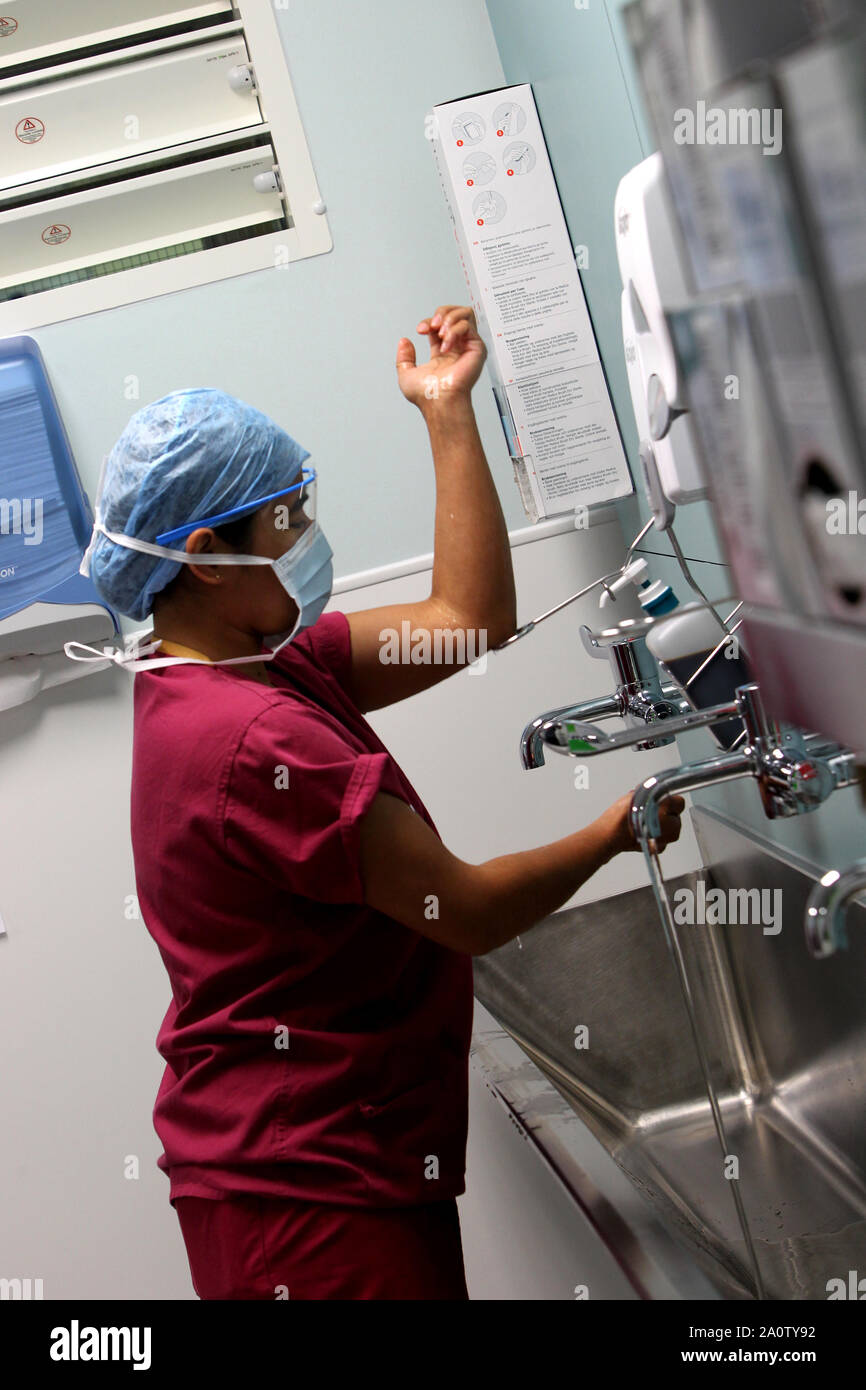 General views of Hospital staff going about their work at the Royal