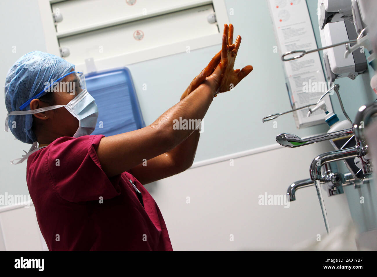 General views of Hospital staff going about their work at the Royal