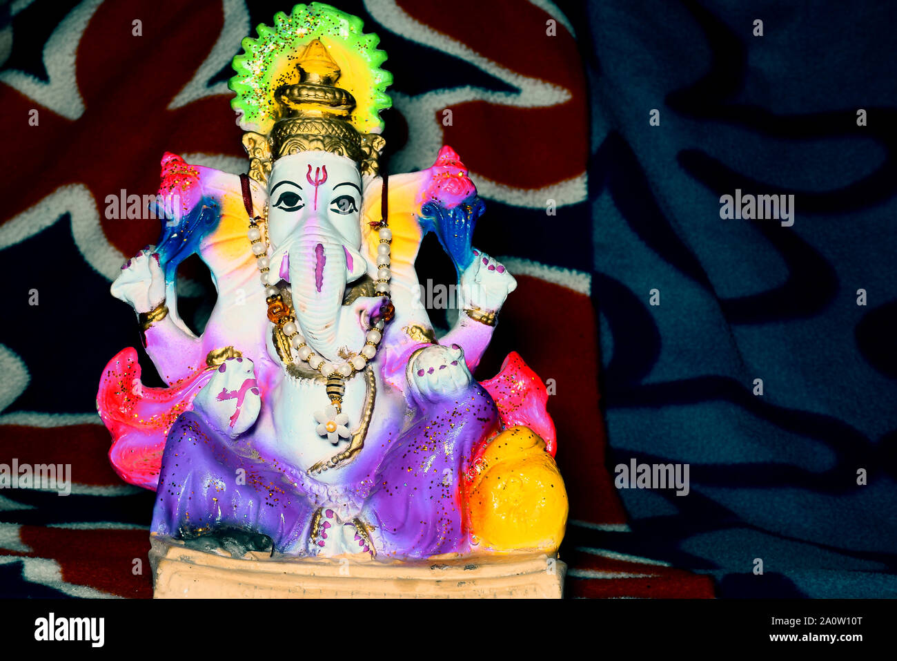 The lord of Ganesha. Hindu God Ganesha. Ganesha colorful Idol. Indian ...