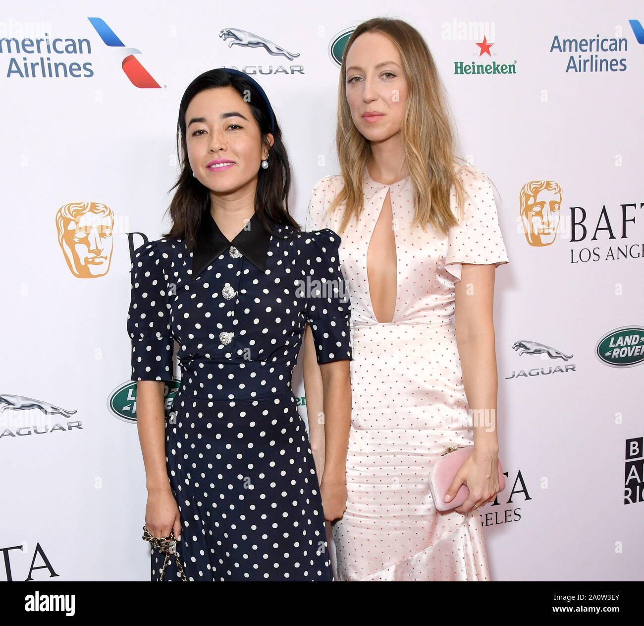 September 21, 2019, Beverly Hills, California, USA: 21 September 2019 - Beverly Hills, California - Maya Erskine, Anna Konkle. 2019 BAFTA Los Angeles  and BBC America TV Tea Party held at Poolside at The Beverly Hilton Hotel. Photo Credit: Birdie Thompson/AdMedia (Credit Image: © Birdie Thompson/AdMedia via ZUMA Wire) Stock Photo