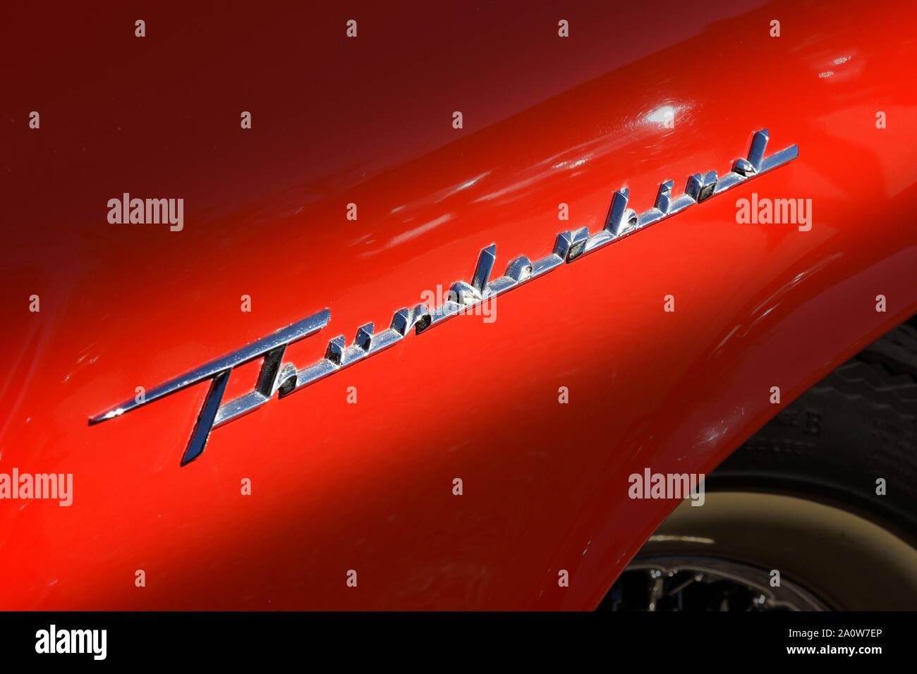 Ford Thunderbird name plate Stock Photo Alamy