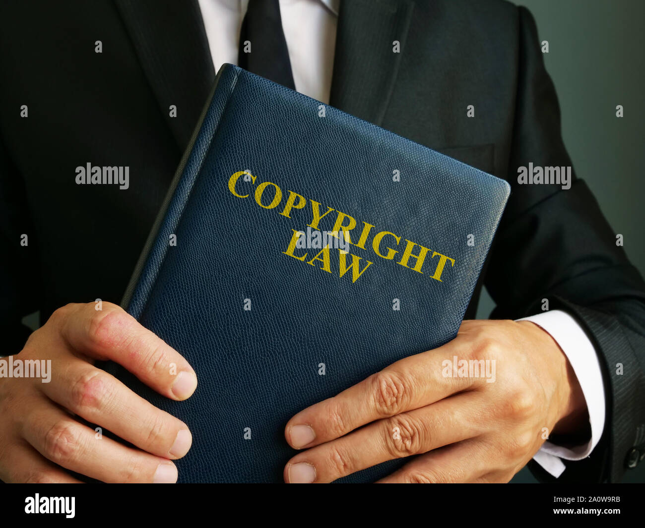 Copyright law in the hands of the lawyer. Stock Photo