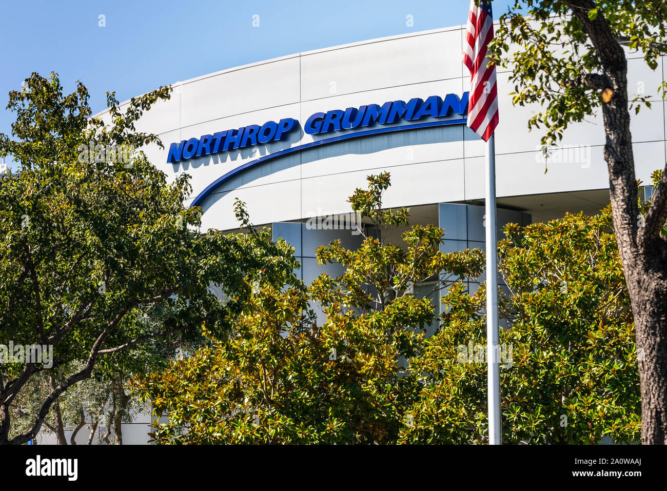 Sep 19, 2019 San Jose / CA / USA - Northrop Grumman offices in Silicon Valley; Northrop Grumman Corporation is an American global aerospace and defens Stock Photo