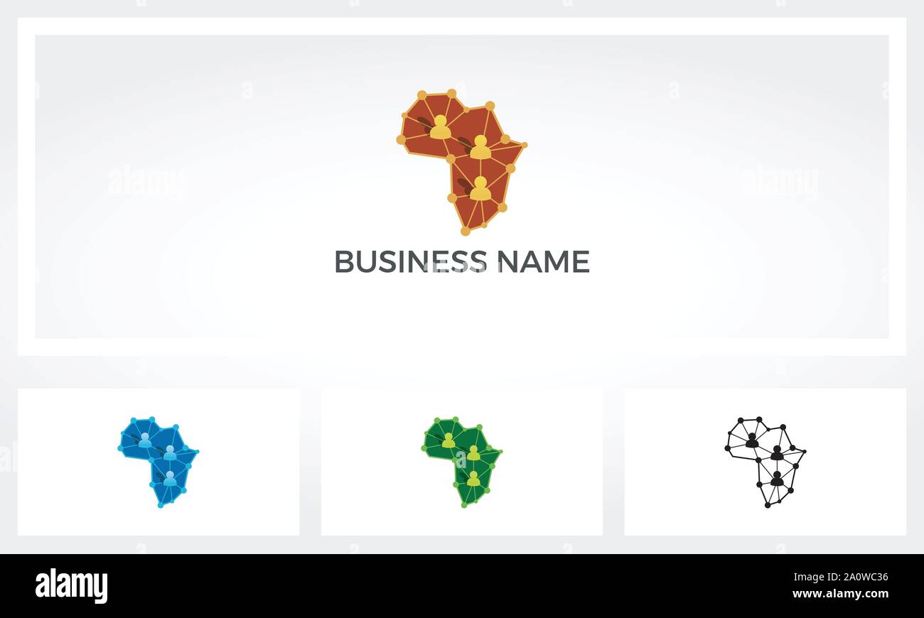 Africa Connection Logo Stock Vector
