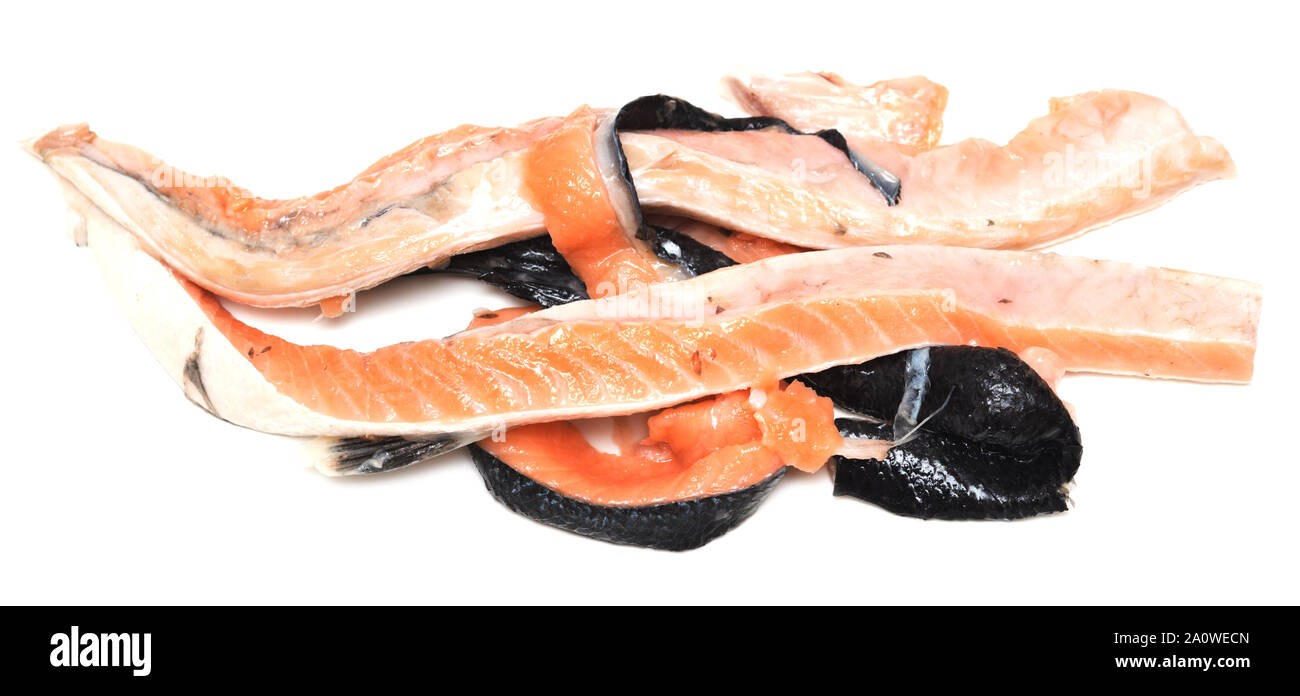 Fish belly isolated on white background Stock Photo Alamy
