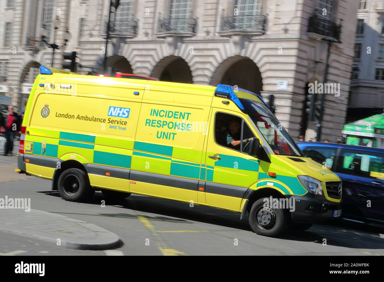 A NHS Incident Response Unit van at Piccadilly Circus, London, UK Stock