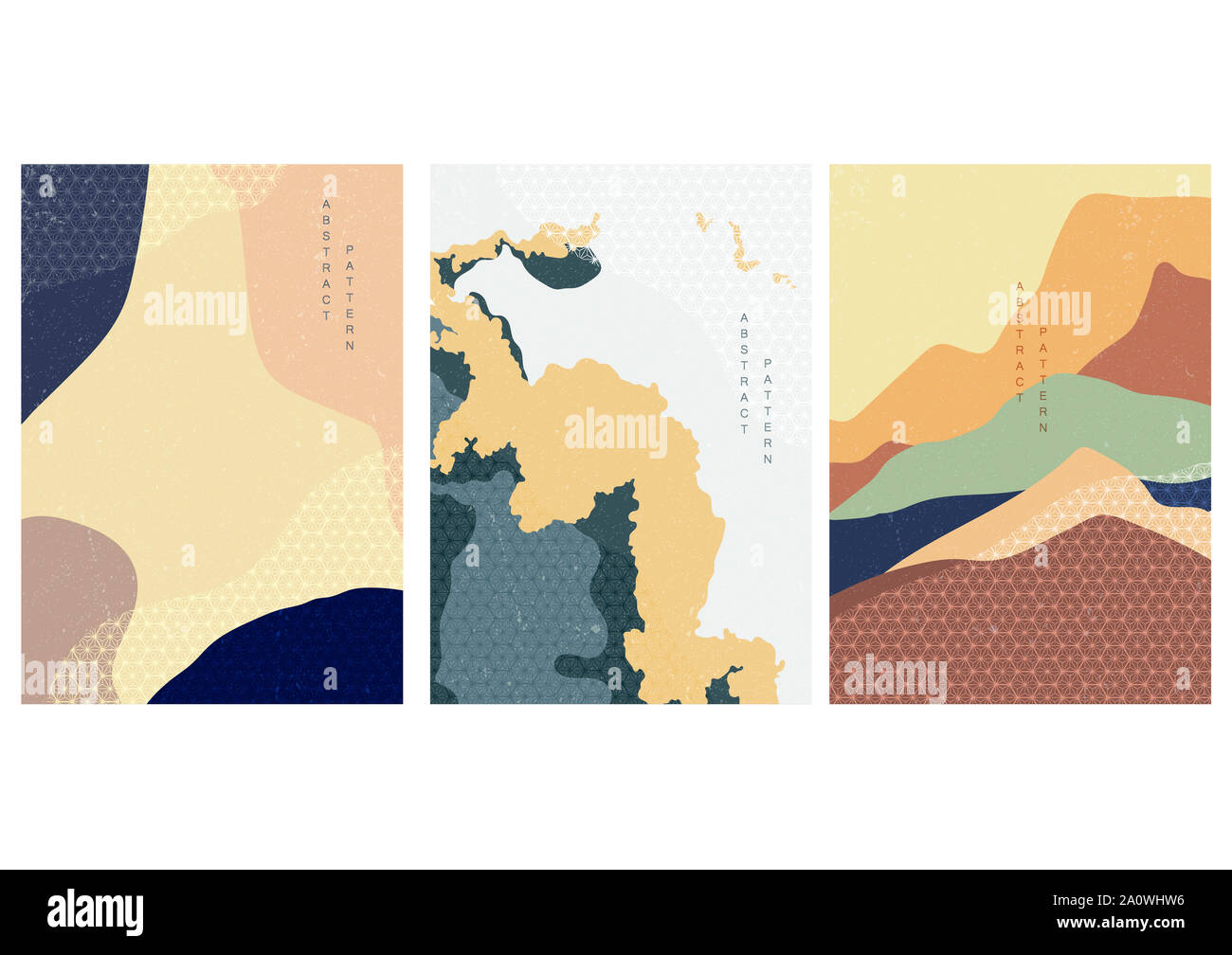 Abstract background with Japanese pattern vector. Stock Photo