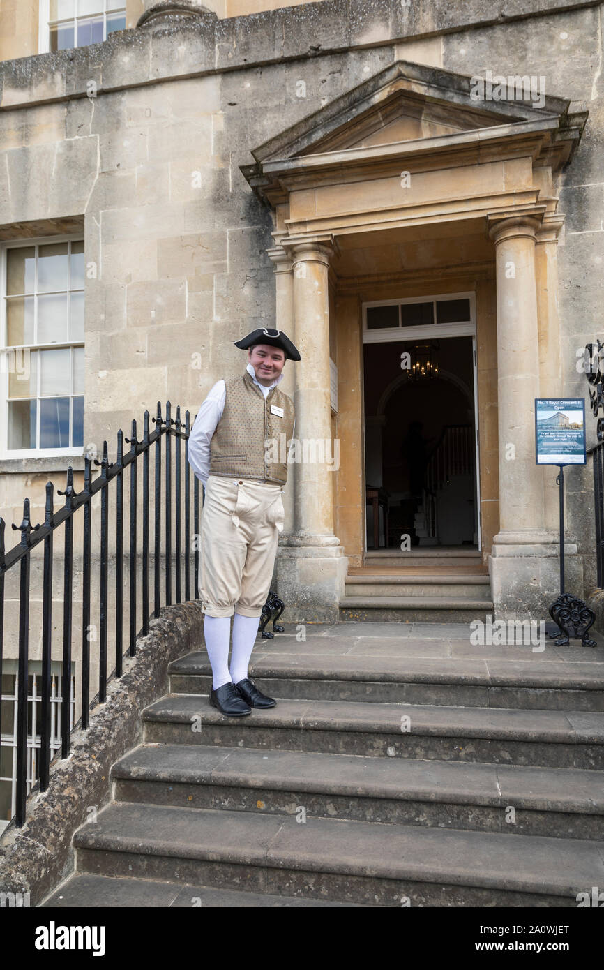 No.1 The Royal Crescent Museum, City of Bath, Somerset, England, UK. A UNESCO World Heritage Site. Stock Photo