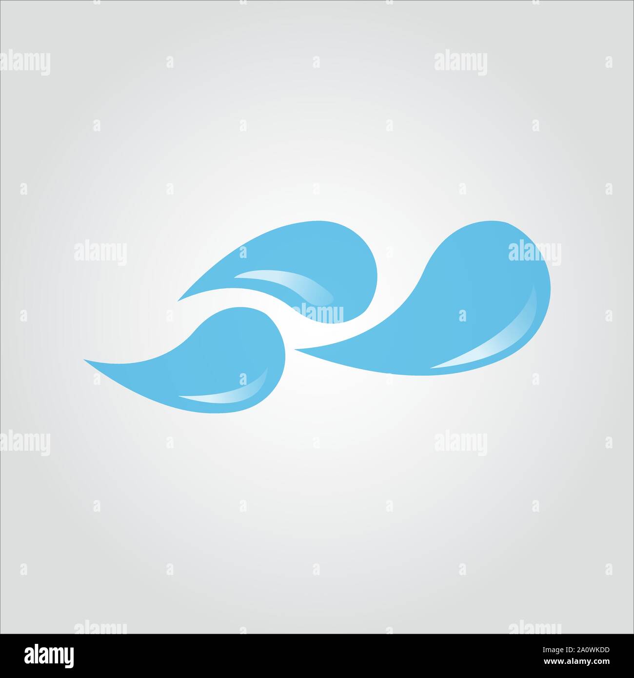 Water Drop Liquid Clean Eco-friendly  Logo Icon Symbol template - eps 10 vector Blue Green Stock Vector