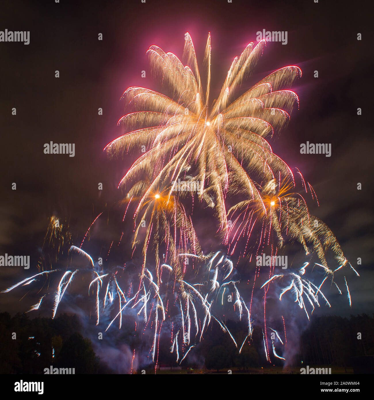 International Fireworks Competition in Vilnius Stock Photo Alamy