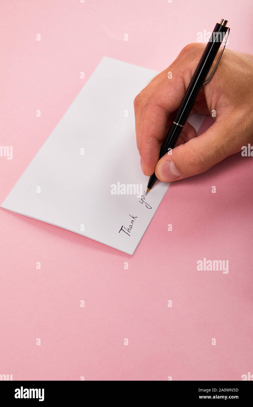 Thank you writing pen hi-res stock photography and images - Alamy