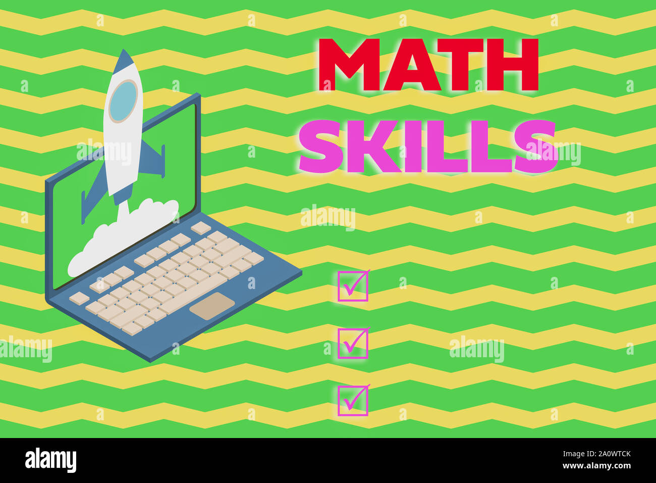 Learning Math Word Text Word writing text Math Skills. Business photo showcasing starting to ...