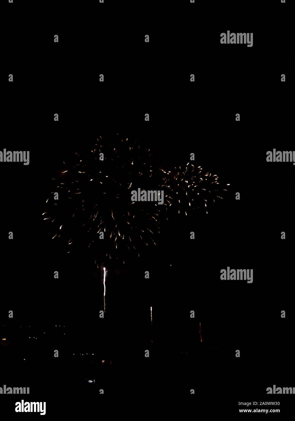 Fireworks on a black sky Stock Photo