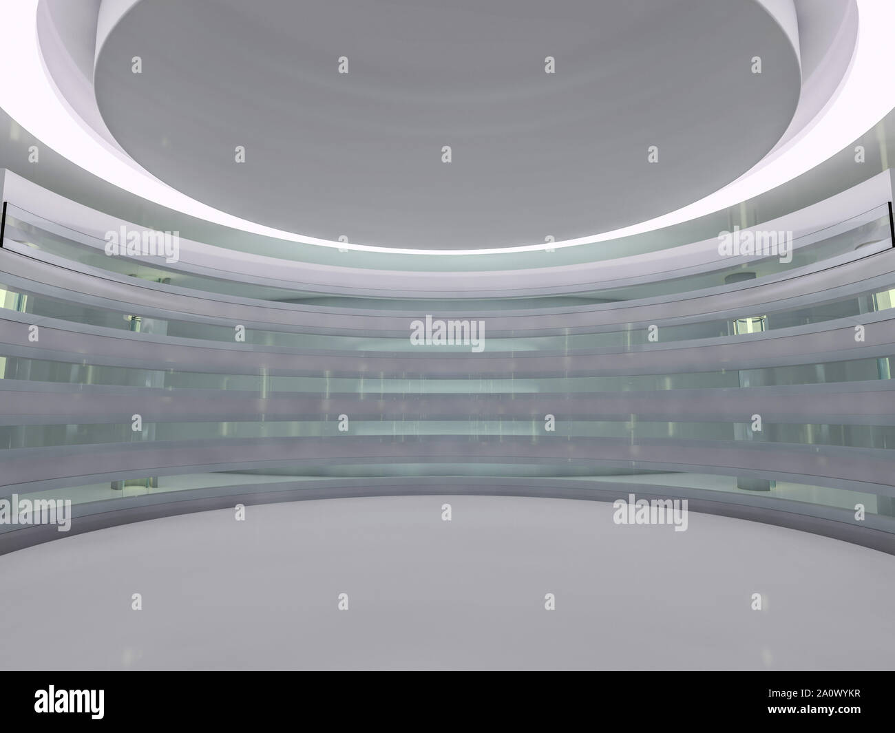 Abstract modern architecture background, empty open space interior. 3D ...