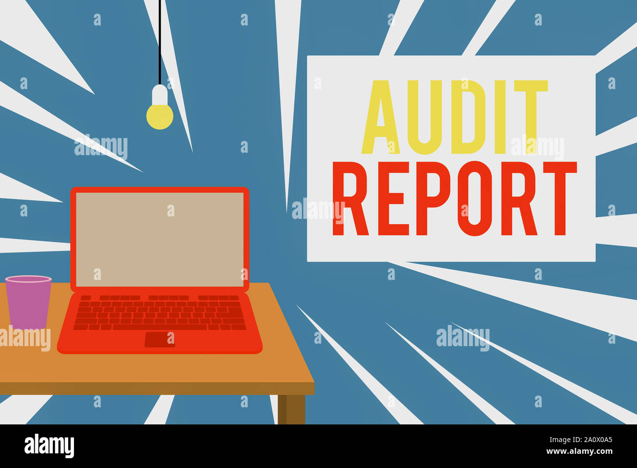 Text sign showing Audit Report. Business photo text An appraisal of ...