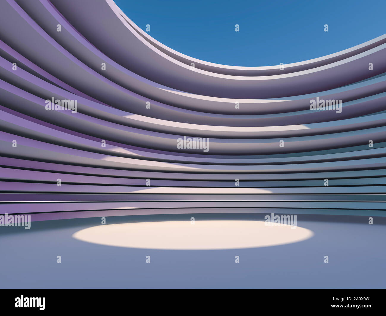 Abstract modern architecture background, empty open space interior. 3D ...