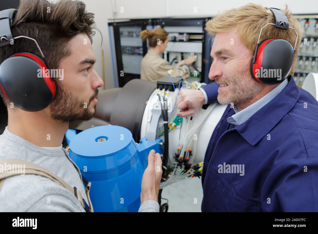 two designers working in studio Stock Photo
