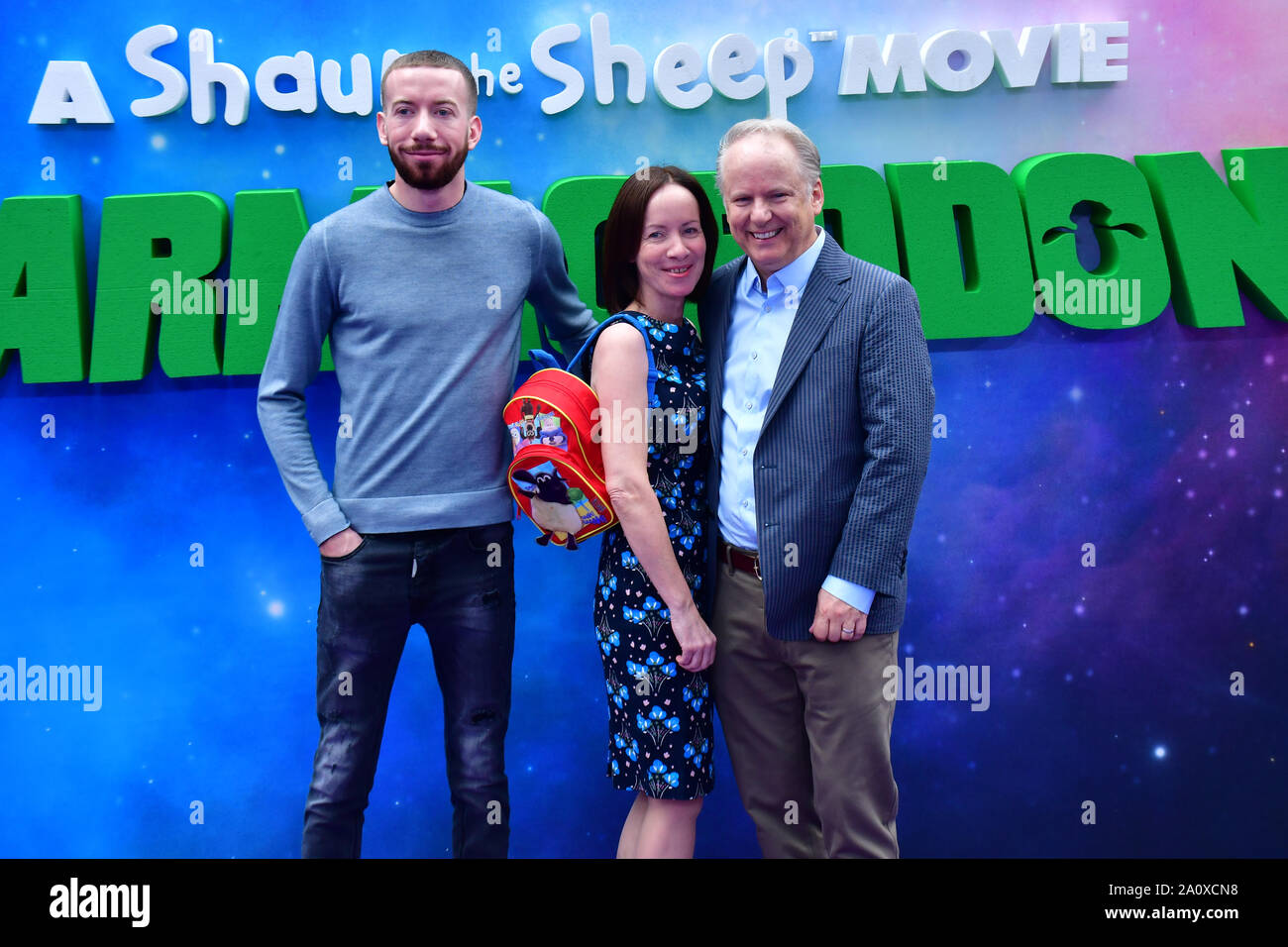 London, UK. 22nd Sep, 2019. Mags Connolly and Nick Park attend the Shaun the Sheep Movie: Farmageddon, at ODEON LUXE on 22 September 2019, London, UK Credit: Picture Capital/Alamy Live News Stock Photo